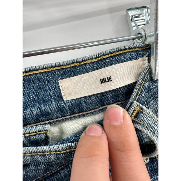 Nili Lotan Women’s Faded Wash Julie Trouser Denim Shorts 27 - Picture 6 of 6